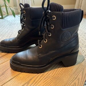 Hermes Leather Combat Boots Size 39
